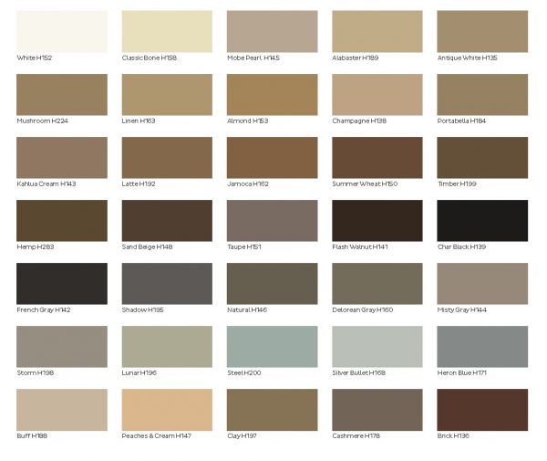 Info/Color Charts | Grout Shield | Grout Restoration System | Grout Cleaner